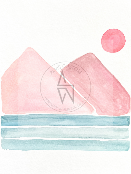 Pink Mountains Art Print