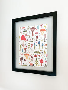 Wonderland Mushrooms Art Print